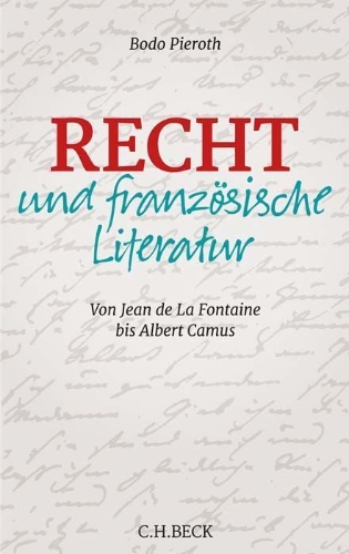Buchcover und Innenansicht für das Buch: Recht und französische Literatur