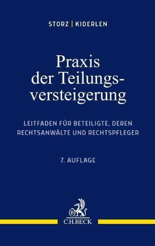 Buchcover und Innenansicht für das Buch: Praxis der Teilungsversteigerung