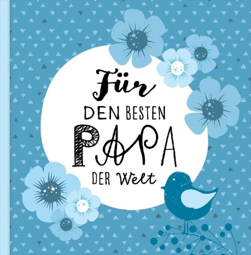 Buchcover und Innenansicht für das Buch: Das Erinnerungsbuch für den besten Papa der Welt. Ausfüllbuch zum Verschenken für den Papa zum Geburtstag, oder Vatertag. Liebevolle Geschenkidee für Papa von Tochter und Sohn. Geschenkbuch