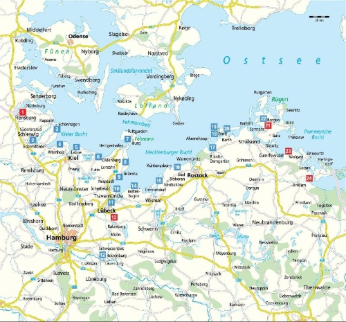 Buchcover und Innenansicht für das Buch: E-Bike Touren Ostsee