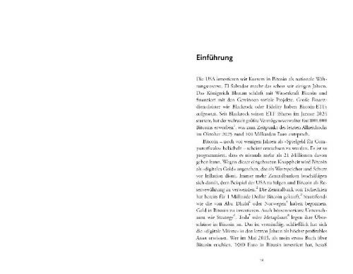 Buchcover und Innenansicht für das Buch: Bitcoin macht Politik