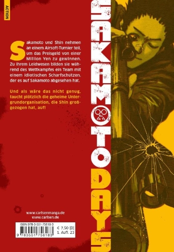Buchcover und Innenansicht für das Buch: Sakamoto Days
