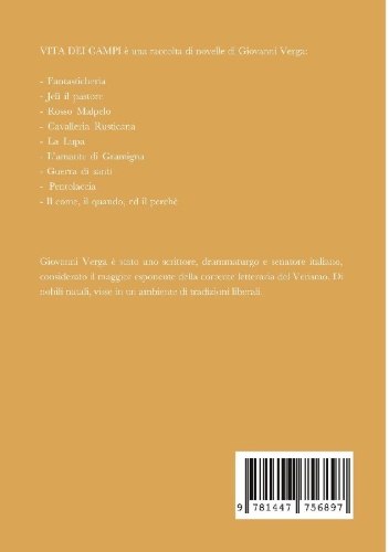 Buchcover und Innenansicht für das Buch: VITA DEI CAMPI