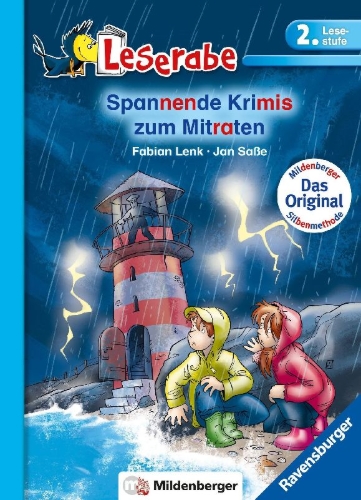 Buchcover und Innenansicht für das Buch: Spannende Krimigeschichten zum Mitraten - Leserabe 2. Klasse - Erstlesebuch für Kinder ab 7 Jahren
