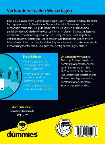 Buchcover und Innenansicht für das Buch: Verhandlungstechniken für Dummies