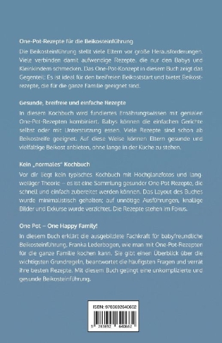 Buchcover und Innenansicht für das Buch: One-Pot-Rezepte für Babys