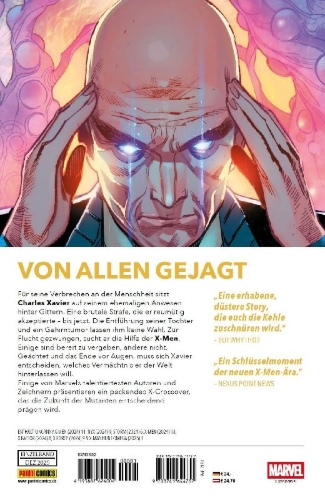 Buchcover und Innenansicht für das Buch: Uncanny X-Men (2024) #11 ,NYX (2024) #9, Storm (2024) #6, X-Men (2024) #13, X-Factor (2024) #8, X-Force (2024) #9, X-Manhunt Omega (2025) #1