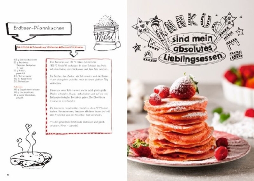 Buchcover und Innenansicht für das Buch: Mein Lotta-Leben. Das Kochbuch