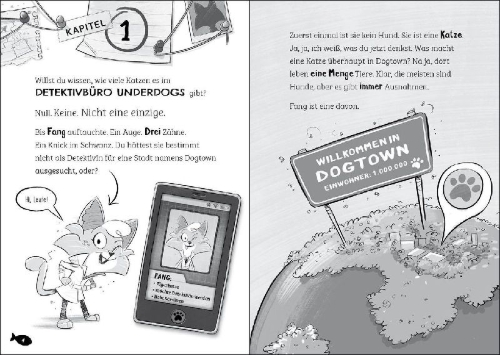 Buchcover und Innenansicht für das Buch: The Underdogs - Catch a cat burglar