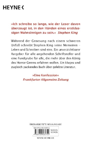 Buchcover und Innenansicht für das Buch: On Writing