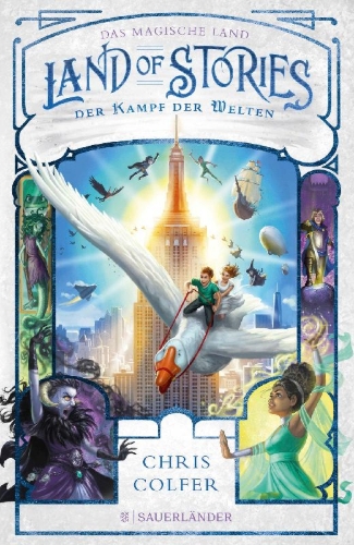 Buchcover und Innenansicht für das Buch: The Land of Stories. Worlds Collide