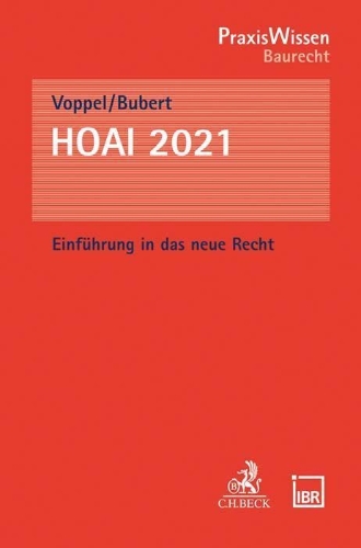 Buchcover und Innenansicht für das Buch: HOAI 2021