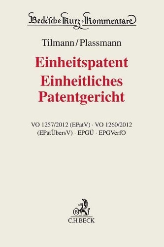 Buchcover und Innenansicht für das Buch: Einheitspatent, Einheitliches Patentgericht