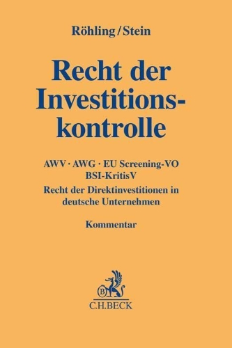 Buchcover und Innenansicht für das Buch: Recht der Investitionskontrolle