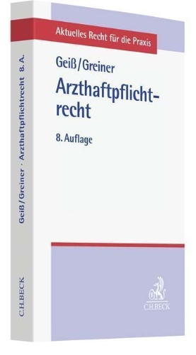 Buchcover und Innenansicht für das Buch: Arzthaftpflichtrecht