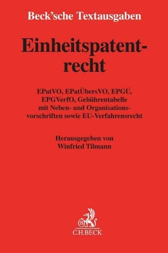 Buchcover und Innenansicht für das Buch: Einheitspatentrecht