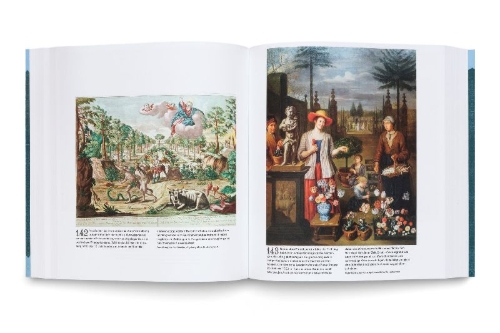 Buchcover und Innenansicht für das Buch: Der Garten. Seine Geschichte in 333 Bildern