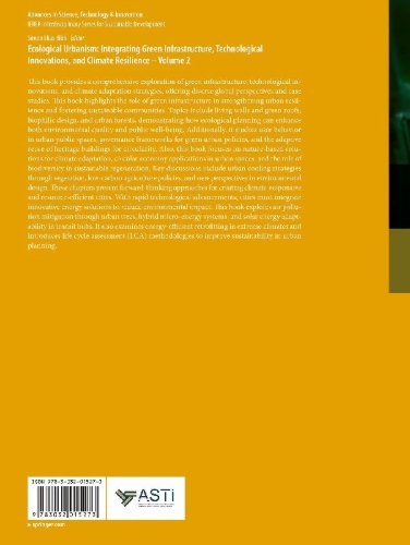 Buchcover und Innenansicht für das Buch: Ecological Urbanism: Integrating Green Infrastructure, Technological Innovations, and Climate Resilience - Volume 2
