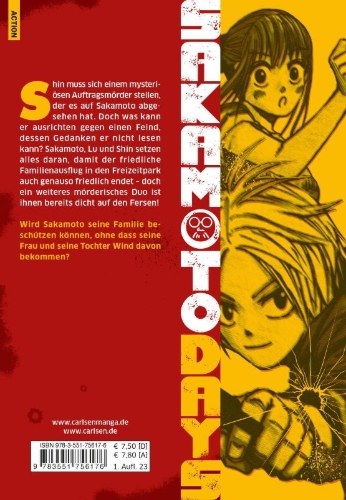 Buchcover und Innenansicht für das Buch: Sakamoto Days