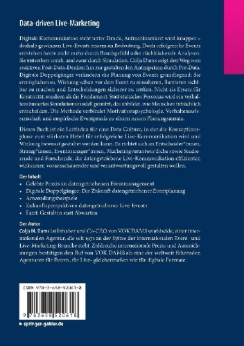 Buchcover und Innenansicht für das Buch: Data-driven Live-Marketing