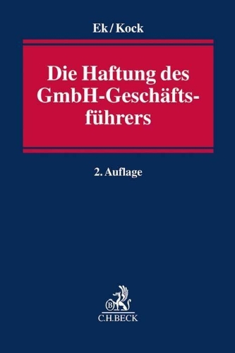 Buchcover und Innenansicht für das Buch: Die Haftung des GmbH-Geschäftsführers