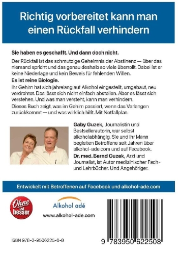 Buchcover und Innenansicht für das Buch: Rückfall adé