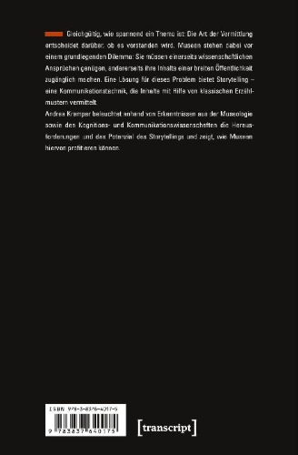 Buchcover und Innenansicht für das Buch: Storytelling für Museen