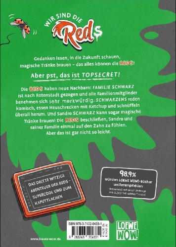 Buchcover und Innenansicht für das Buch: Red - Der Club der magischen Kinder (Band 3) - Die geheimnisvolle Formel