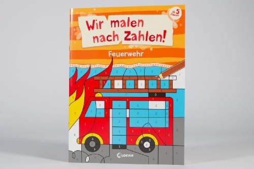 Buchcover und Innenansicht für das Buch: Mes Coloriages Magiques - Les Pompiers