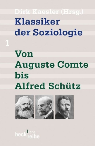 Buchcover und Innenansicht für das Buch: Klassiker der Soziologie 01