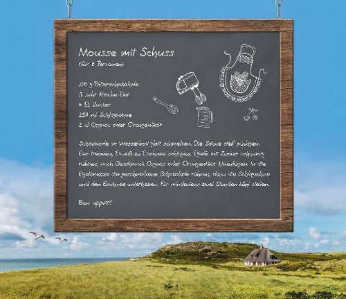 Buchcover und Innenansicht für das Buch: Mousse mit Schuss - Die Inselköchin ermittelt