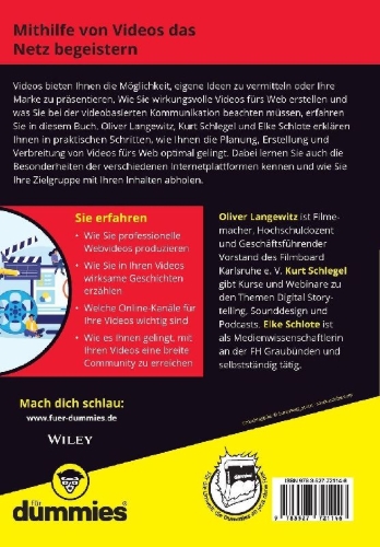 Buchcover und Innenansicht für das Buch: Wirkungsvolle Videos fürs Web für Dummies