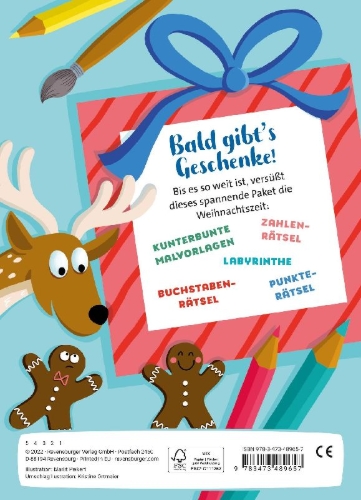Buchcover und Innenansicht für das Buch: Mein superdicker Weihnachtsblock