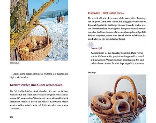 Buchcover und Innenansicht für das Buch: Rauhnächte: Die geheimnisvolle Zeit zwischen den Jahren (erweiterte Neuausgabe)