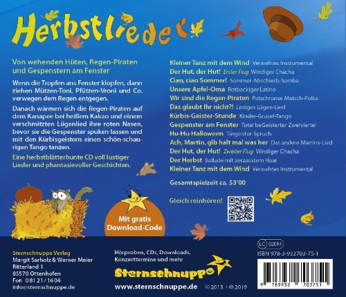 Buchcover und Innenansicht für das Buch: Herbstlieder