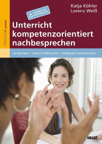 Buchcover und Innenansicht für das Buch: Unterricht kompetenzorientiert nachbesprechen