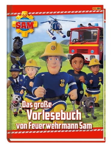 Buchcover und Innenansicht für das Buch: Feuerwehrmann Sam: Das große Vorlesebuch von Feuerwehrmann Sam