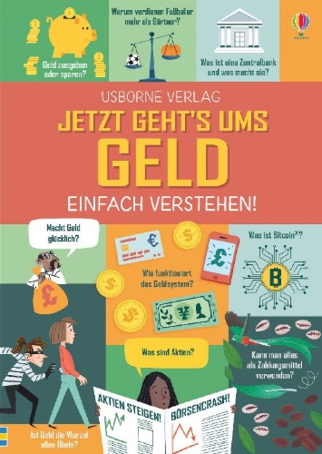 Buchcover und Innenansicht für das Buch: Jetzt geht's ums Geld - einfach verstehen!