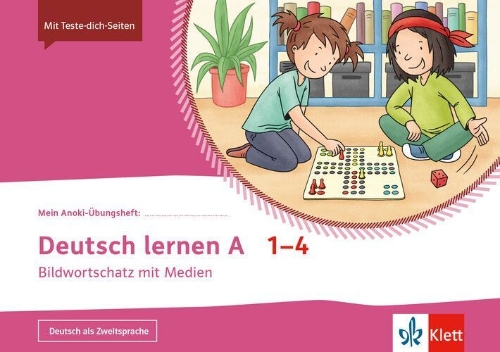 Buchcover und Innenansicht für das Buch: Deutsch lernen A-D 1-4. 4 Übungshefte mit Medien im Paket: DaZ A - D Klasse 1-4