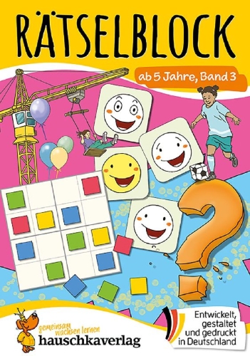 Buchcover und Innenansicht für das Buch: Rätselblock ab 5 Jahre - Band 3