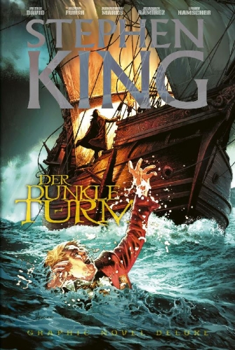 Buchcover und Innenansicht für das Buch: The Dark Tower: The Drawing of the Three - Bitter Medicine 1-5; The Dark Tower: The Drawing of the Three - The Sailor 1-5