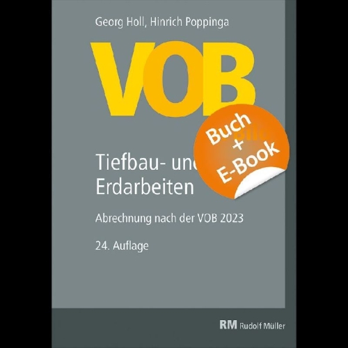 Buchcover und Innenansicht für das Buch: VOB im Bild - Tiefbau- und Erdarbeiten - mit E-Book