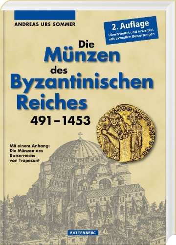 Buchcover und Innenansicht für das Buch: Die Münzen des Byzantinischen Reiches 491-1453