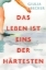Buchcover und Innenansicht für das Buch: Das Leben ist eins der Härtesten