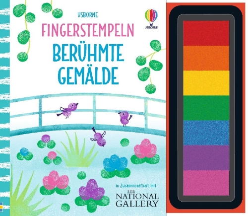 Buchcover und Innenansicht für das Buch: Fingerstempeln: Berühmte Gemälde