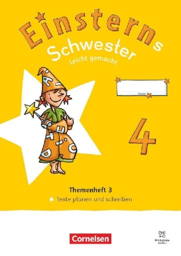 Buchcover und Innenansicht für das Buch: Einsterns Schwester 4. Schuljahr- Leicht gemacht - Sprache und Lesen - Neubearbeitung 2022 - Themenheft 3 - Texte verfassen