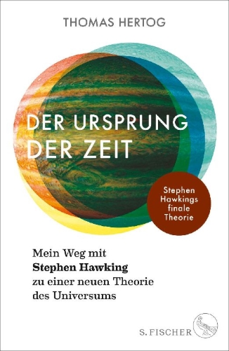 Buchcover und Innenansicht für das Buch: On the Origin of Time. My Journey with Stephen Hawking into the Big Bang