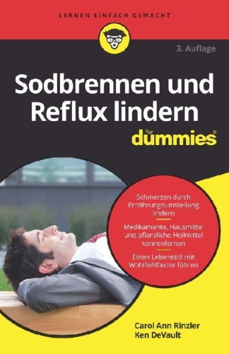 Buchcover und Innenansicht für das Buch: Sodbrennen und Reflux lindern für Dummies