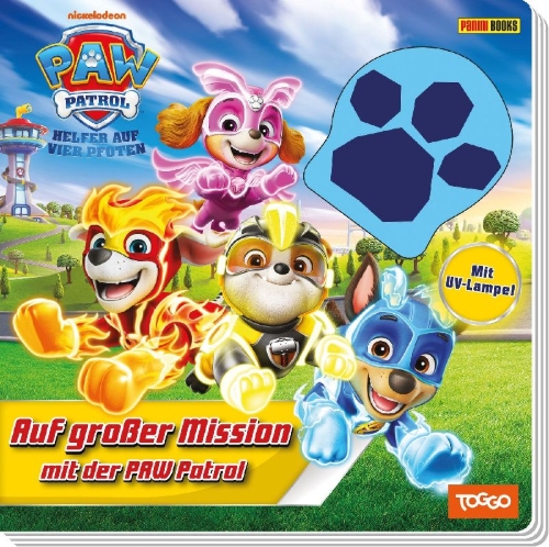 Buchcover und Innenansicht für das Buch: PAW Patrol: Auf großer Mission mit der PAW Patrol