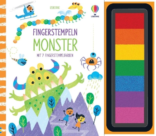 Buchcover und Innenansicht für das Buch: Fingerstempeln: Monster